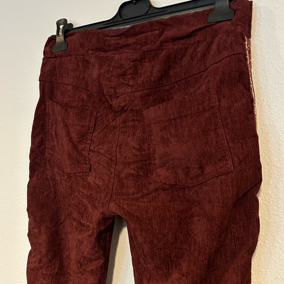 Made in Italy Burgundy Drawstring Jogger Pants - Picture 4 of 6